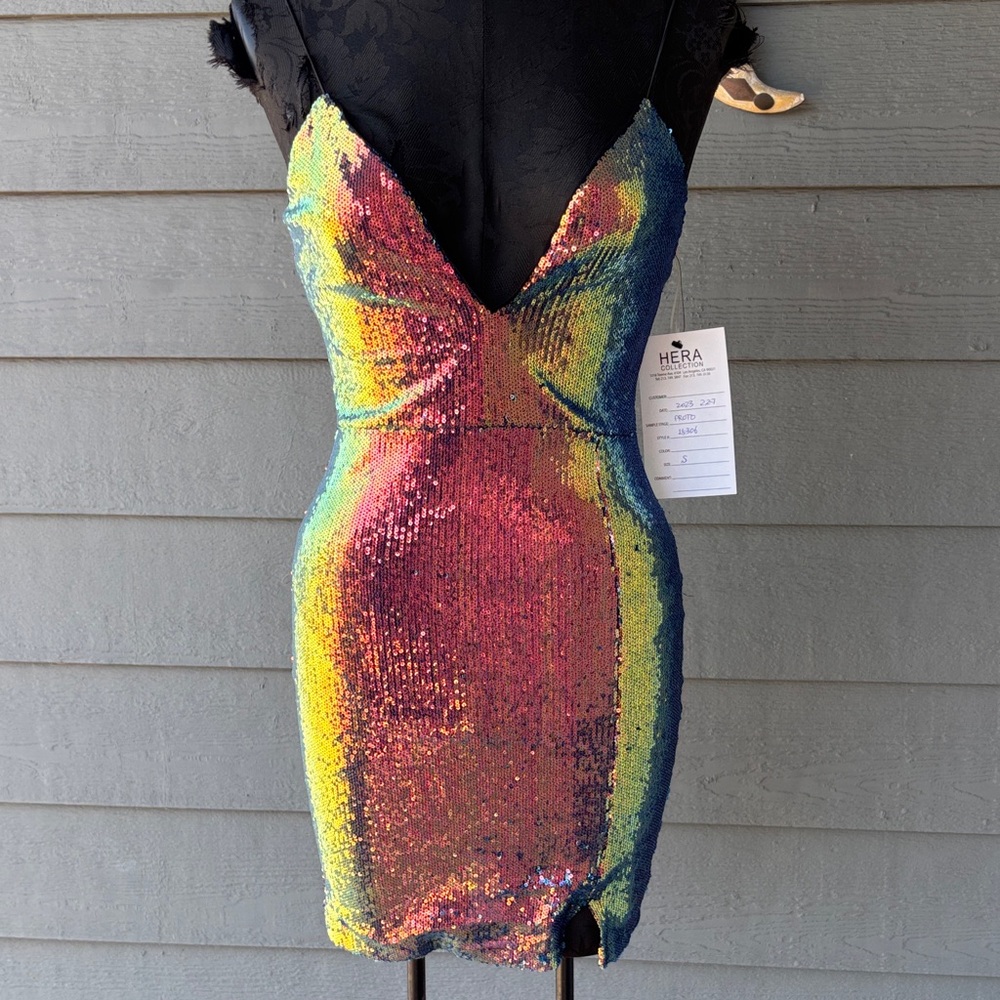 Hera Collection Vibrant Sequin Mini Dress